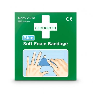 Cederroth Soft Foam Bandage Blue, 2 m